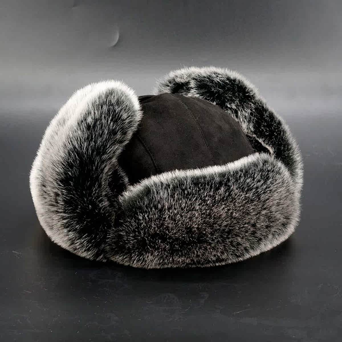 皮草百搭狐狸毛皮帽子男貉子毛仿真皮贝雷帽东北貂皮帽子中老年女