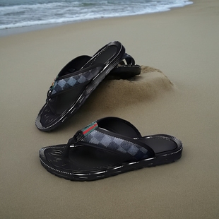 夏季透气防滑耐磨韩版人字拖软底经典百搭舒适款夹脚沙滩男士拖鞋