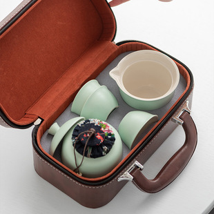 便携式旅行茶具小套装随身户外露营快客杯一壶三杯泡茶壶喝茶装备