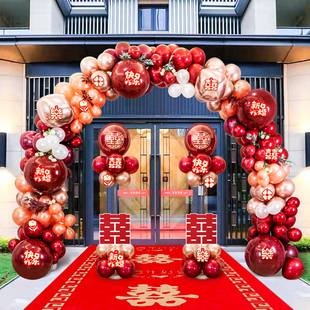 气球拱门支架结婚装饰网红婚礼大堂室外婚庆场景布置门口路引迎宾