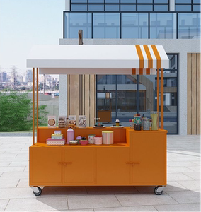 铁艺花车户外摆摊车展示台小吃手推车售货车餐车超市商场欧式移.