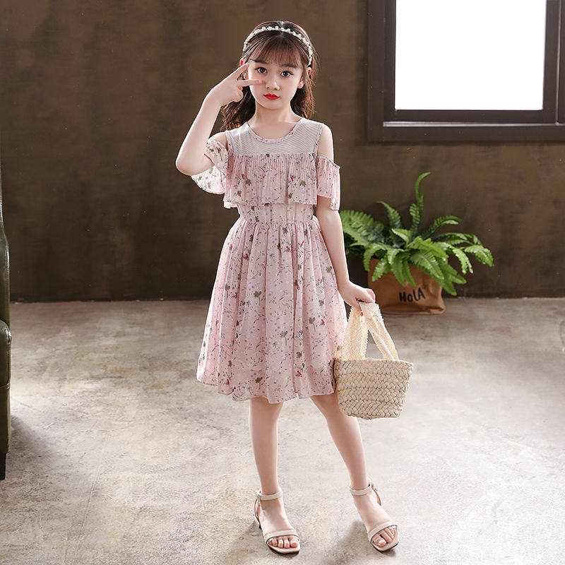 儿童超洋气雪纺公主裙小女孩夏季裙子
