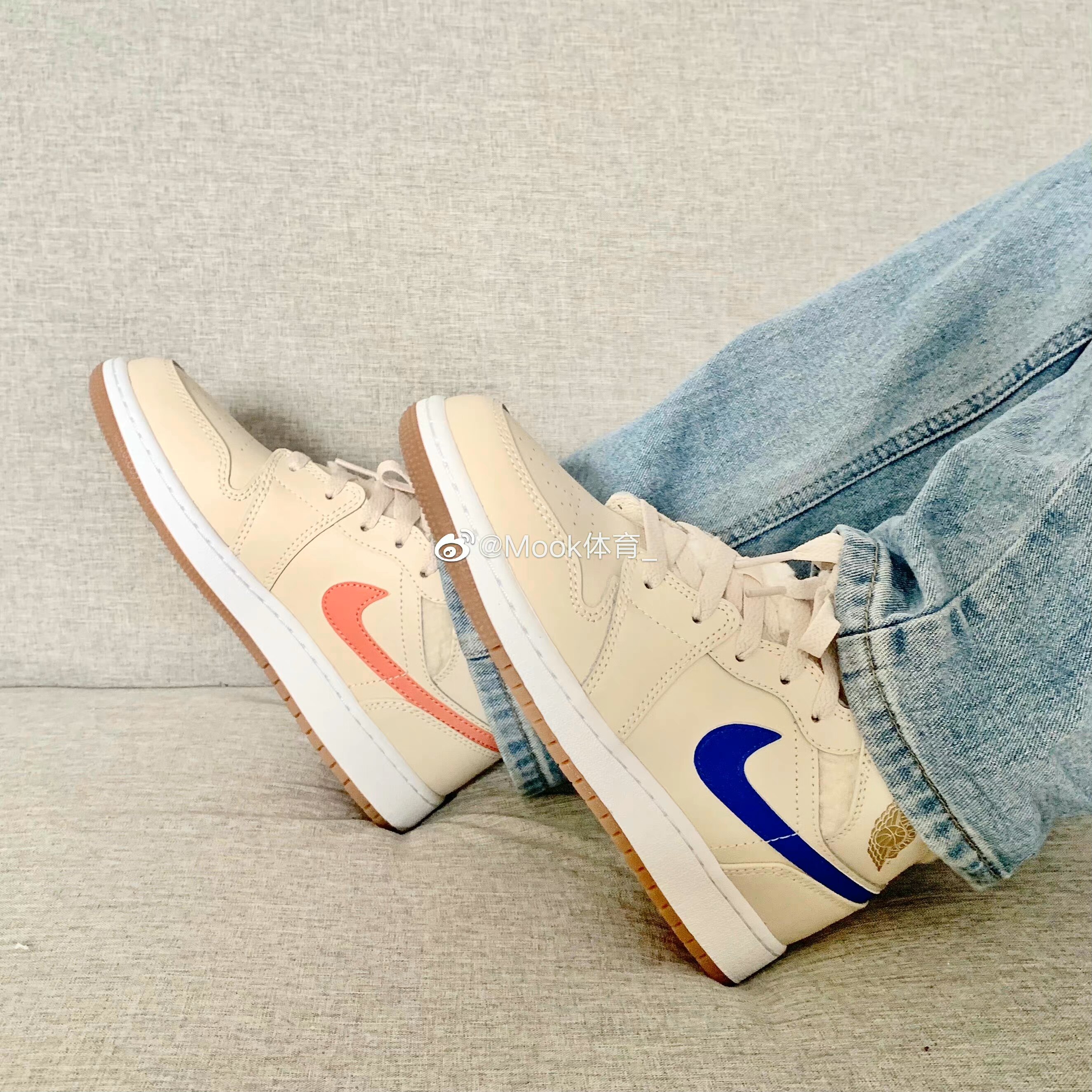 nike/耐克air jordan 1 mid奶茶鸳鸯aj1中帮复古篮球鞋do2207-264