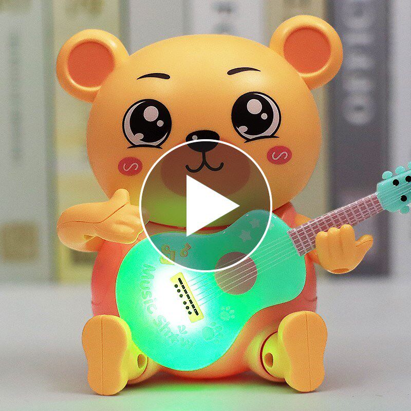 电动抖音网红音乐会唱歌弹吉他的小动物一至二岁宝宝婴儿儿童玩具