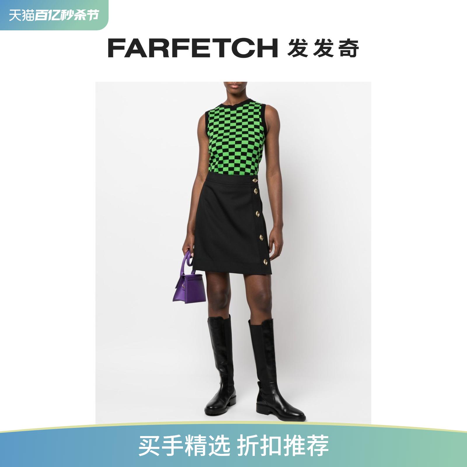 Ganni女士排扣迷你半身裙FARFETCH发发奇