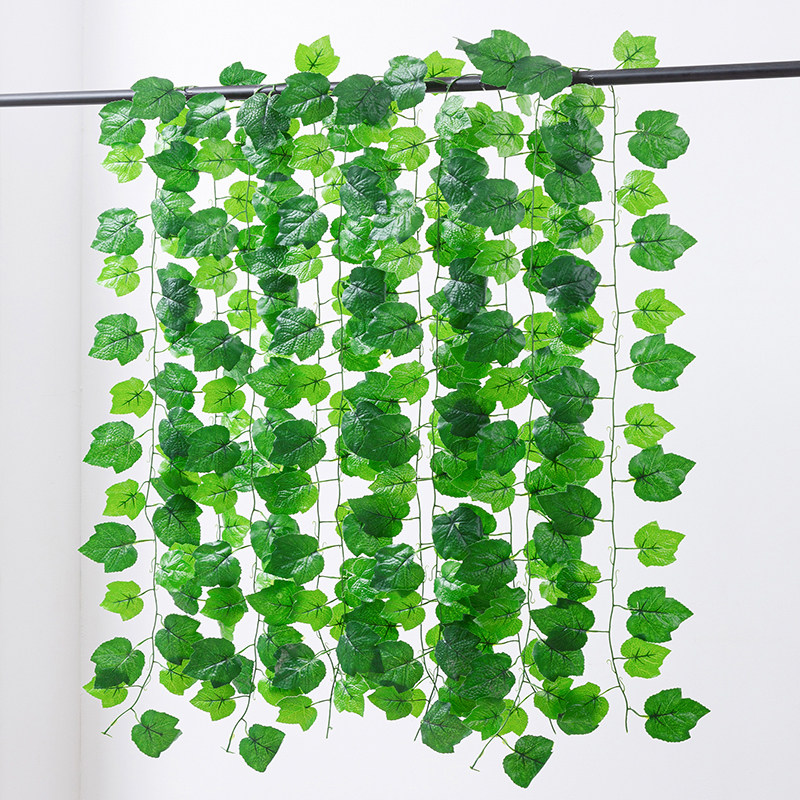 绿叶装饰藤条仿真花藤葡萄叶子假绿植塑料树叶藤蔓空调水管道遮挡