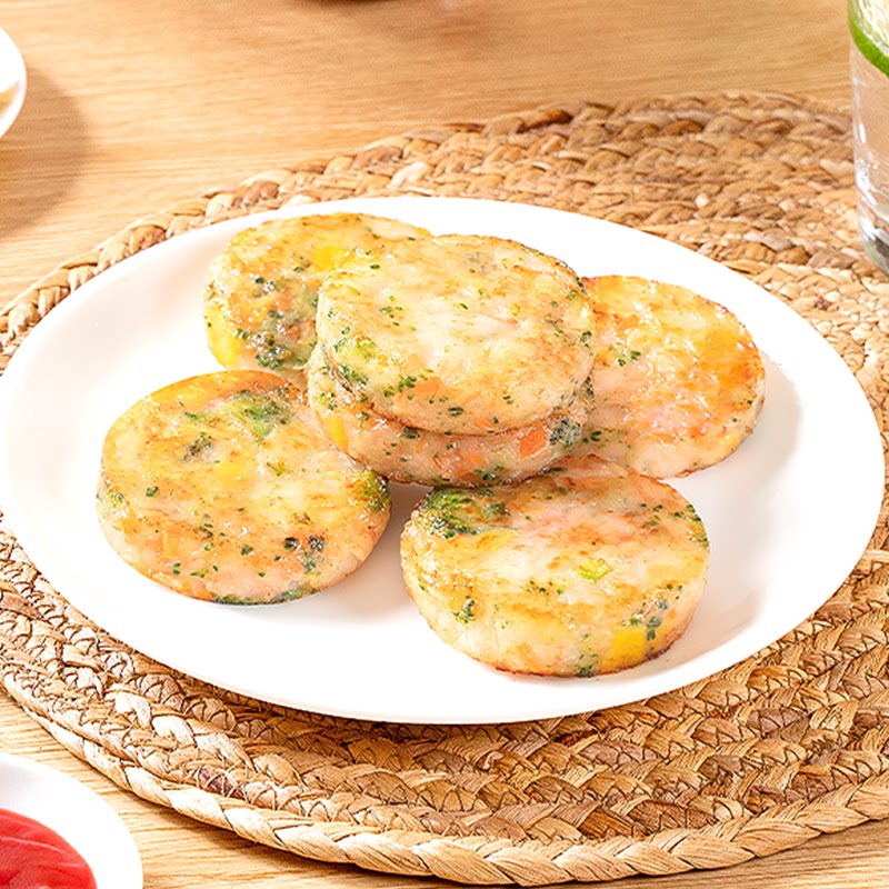 味知香彩蔬虾饼150g儿童早餐虾仁饼预制菜冷冻食品