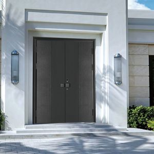 门别墅大门双开门农村对开y门家用子母防盗进户豪华入户门