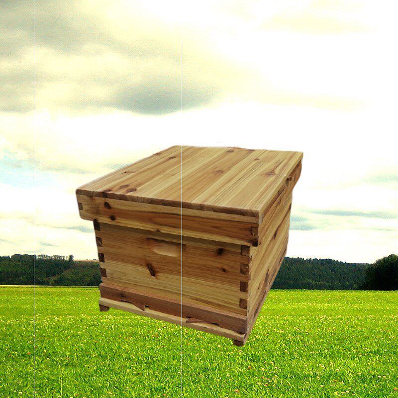 蜜蜂箱养蜂箱全套杉木中蜂蜂箱平箱土蜂箱内长42宽30宽35高26