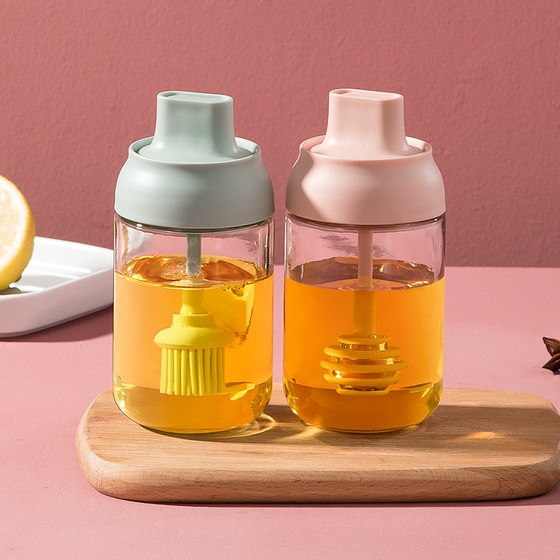 household kitchen one Condiment bottles Salt honey Oil brush Glass dustproof Storage tank combination suitin the Kitchen/Cooking utensils , Kitchen Gadgets/Kitchen storage , Storage jars/Kitchen storage containers , Seasoning bottles category - from Buy2taobao.com to provide professional Taobao agent buy service