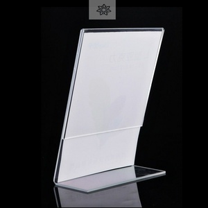 a4竖版立式台签l型亚克力单面展示台卡l型透明牌台牌桌牌2129.