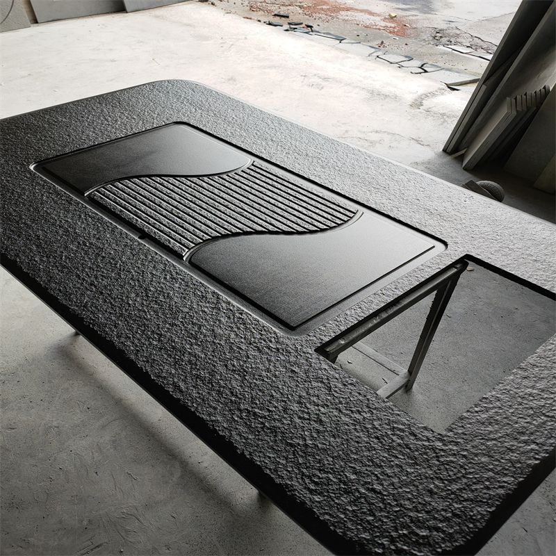 天然火烧石茶几台面定制大理石功夫泡茶几台面茶盘茶海茶台桌定制