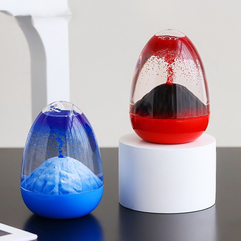 反引力时光沙漏车载黑科技摆件桌面火山爆发玩具反重力水滴倒流