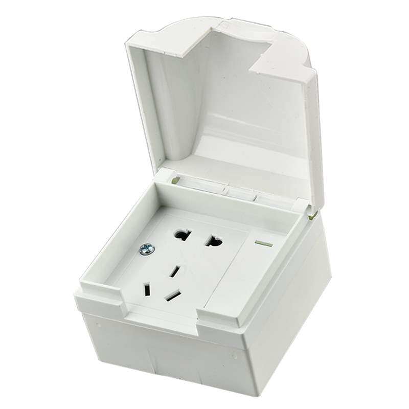 明装防水盒 防水插座 室外防溅水带开关五孔插座 走明线一开五孔