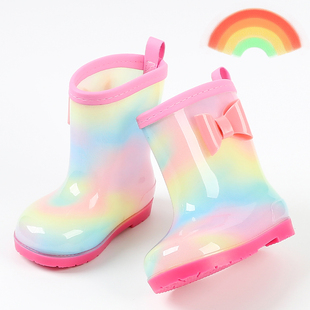 2023新款儿童雨鞋公主女童幼儿园宝宝防滑雨靴水鞋小孩加绒水靴可