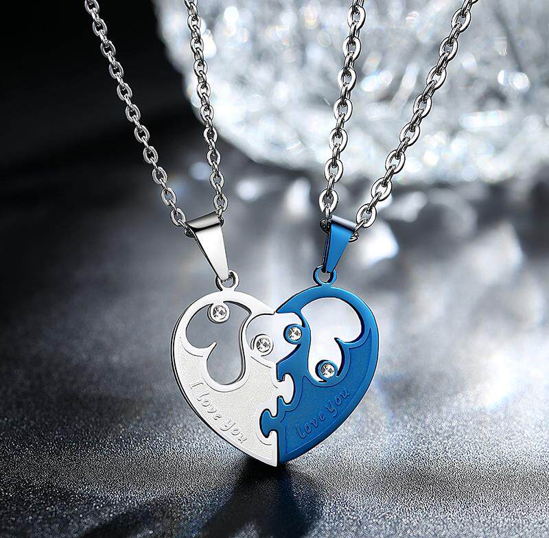 情项链情侣 一对 男女 爱心大额优惠券