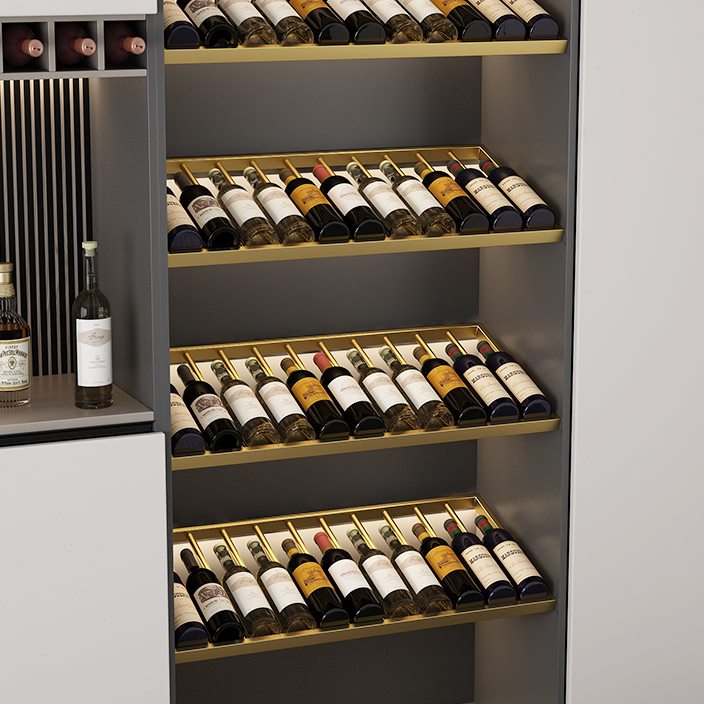 高端酒柜铁艺红酒斜放层架金属亚光黑悬挂装饰发光酒展示架定做