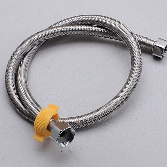 马桶进水管冷水304不锈钢丝软管热水器水龙头单龙头四分编织管