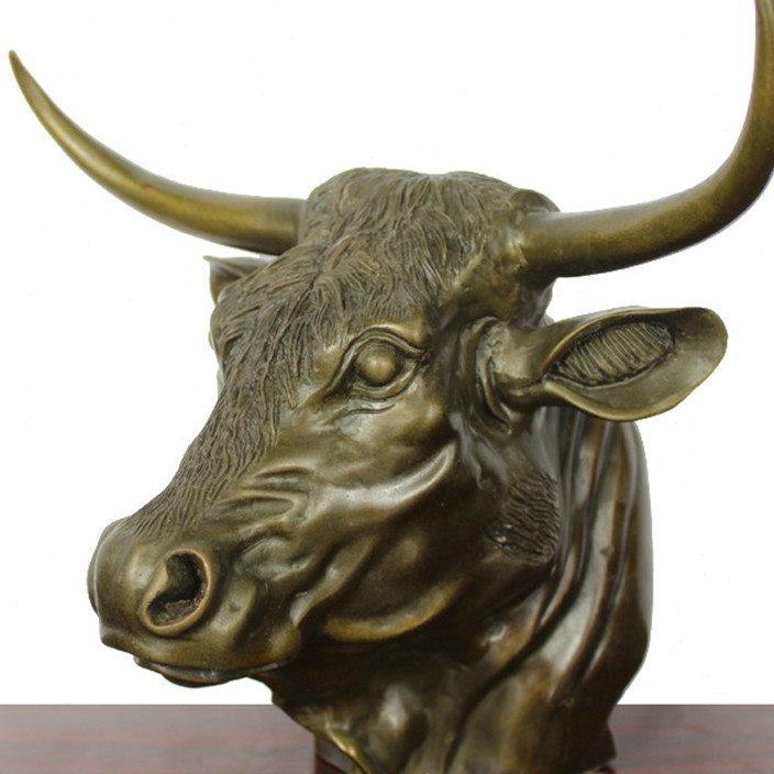 班德拉斯纯铜实体牛头旺财之宝摆件家居办公商务装饰送礼开业摆件