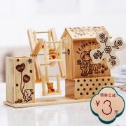 Creative wooden hand-cranked music box clockwork small music box handmade diy for girls and children girls birthday gifts