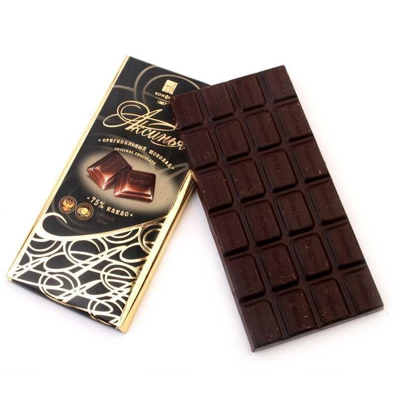 永远吃不完的巧克力抖音俄罗斯进口75%巧克力阿克西尼亚天然纯
