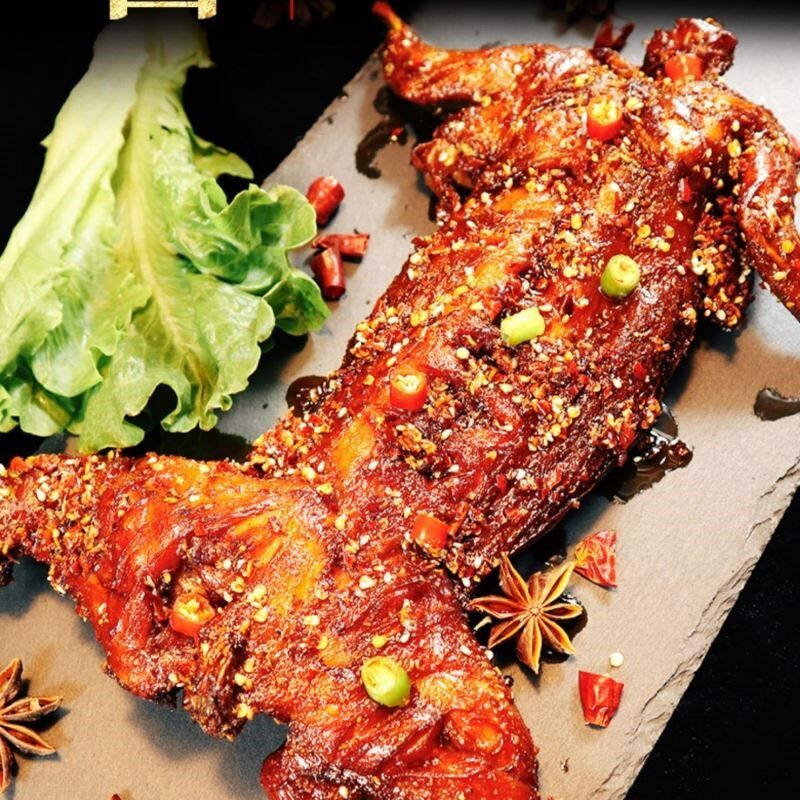 手撕兔整只800g熟食即食香辣烤兔腿兔头自贡冷吃兔肉四川特产—兔肉干