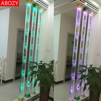 玻璃柱子水晶柱支撑工作室装饰网红装修柱子家装客厅隔断玄关屏风
