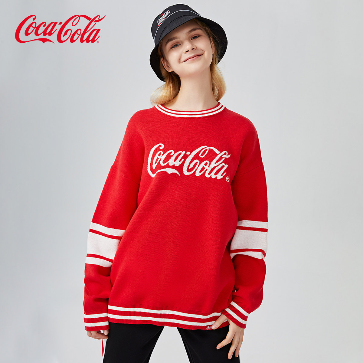 可口可乐服饰旗舰店的优惠券大全—coca-cola可口可乐官方潮牌毛衣 秋