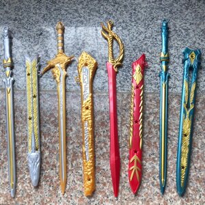 【包邮】大号水晶刀剑神器兵器大全 透明塑料剑道具益智玩具