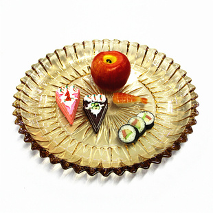 水果玻璃果盘架子器皿有盖带盖子的水果盘带盖盘托盘点心加盖欧式