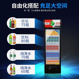 饮料柜双门商用立式风冷冰箱单门保鲜冰柜超市冷藏展示柜