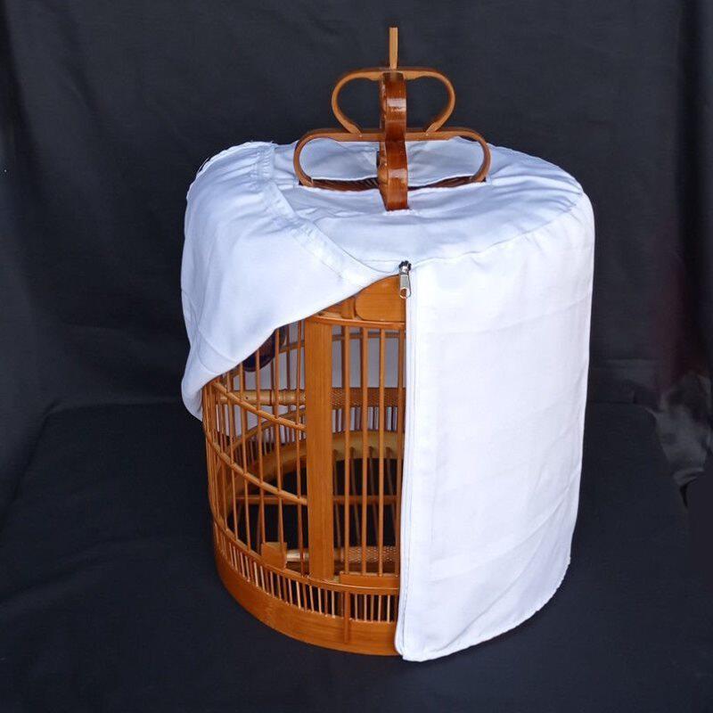 鸟笼布画眉笼衣双层笼罩围布画眉鸟笼配件双层白布笼布白色红里布