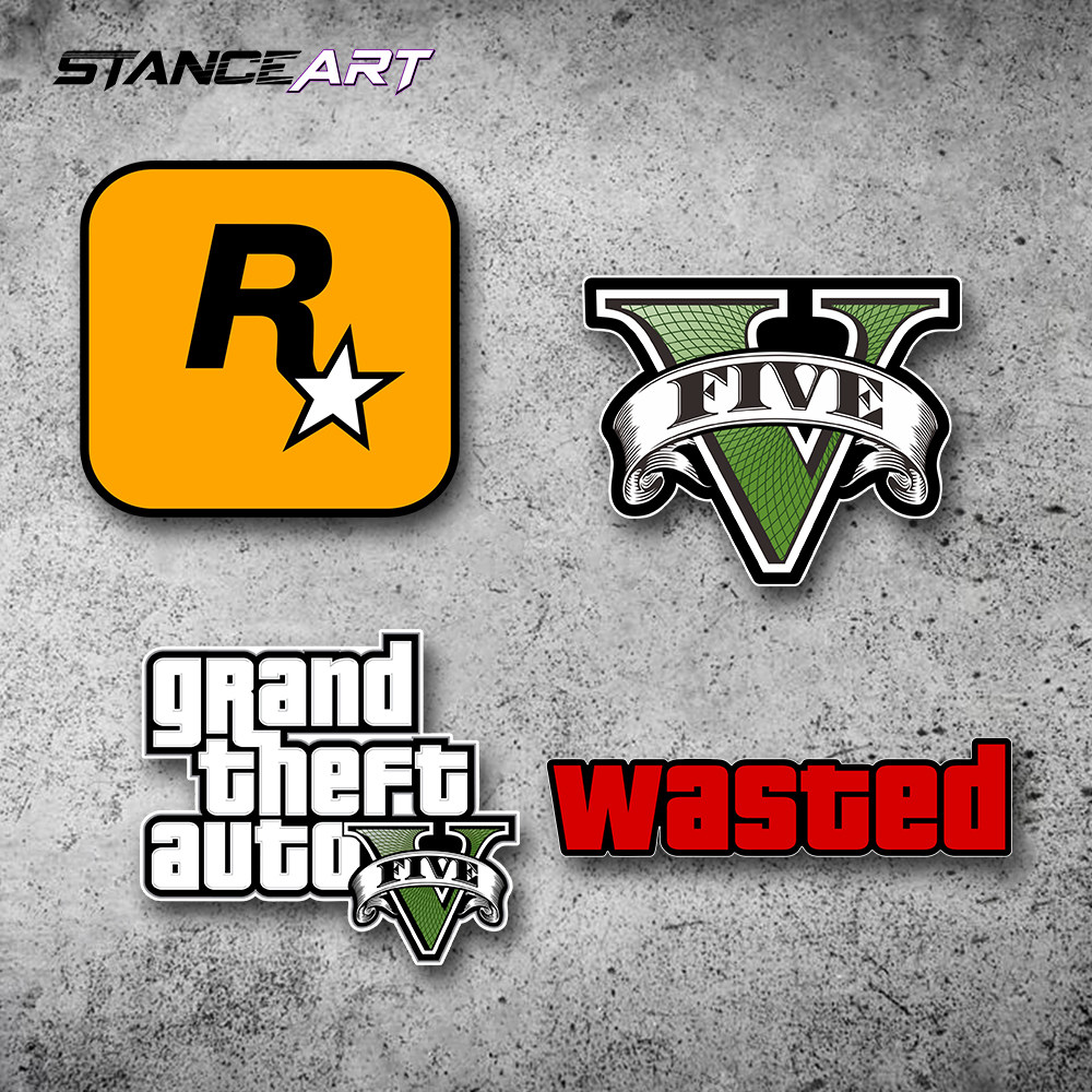 r星侠盗猎车gta给她爱贴纸个性游戏车贴油箱盖贴画划痕遮uv反光贴