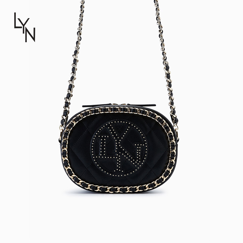 包包女lyn2021爆款小黑包泰国潮流moda链条包时尚简约款斜跨包女