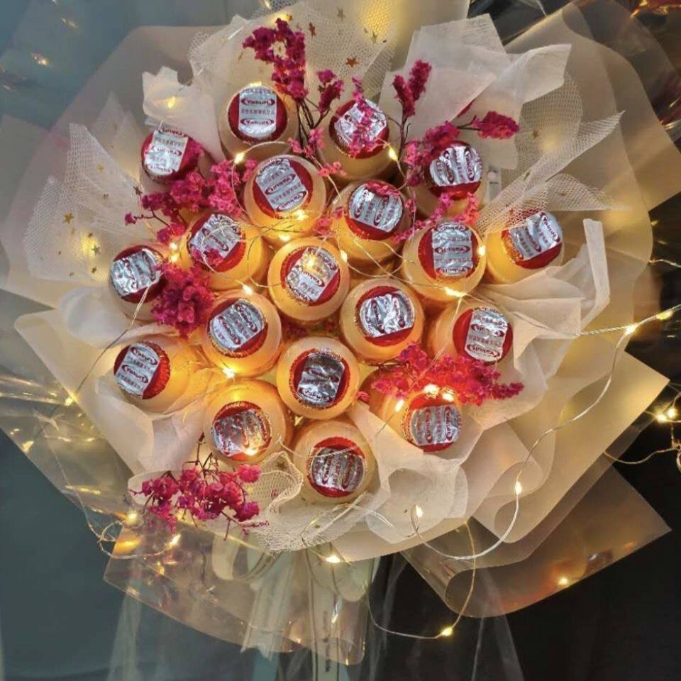 32大白兔奶糖花束手工棒棒糖网红零食花束送女友惊喜diy材料包全