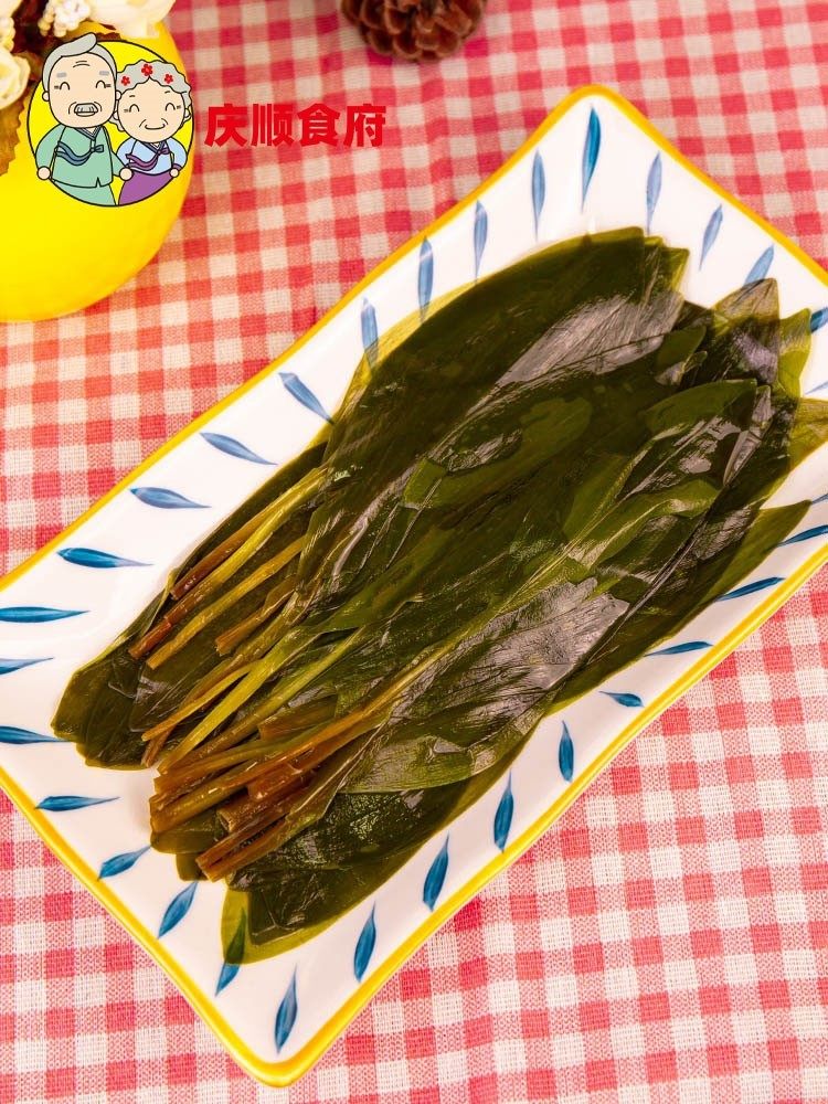 庆顺食府韩国山葱叶烤肉山蒜叶调味山葱茗荑菜泡菜包肉菜西塔烤肉