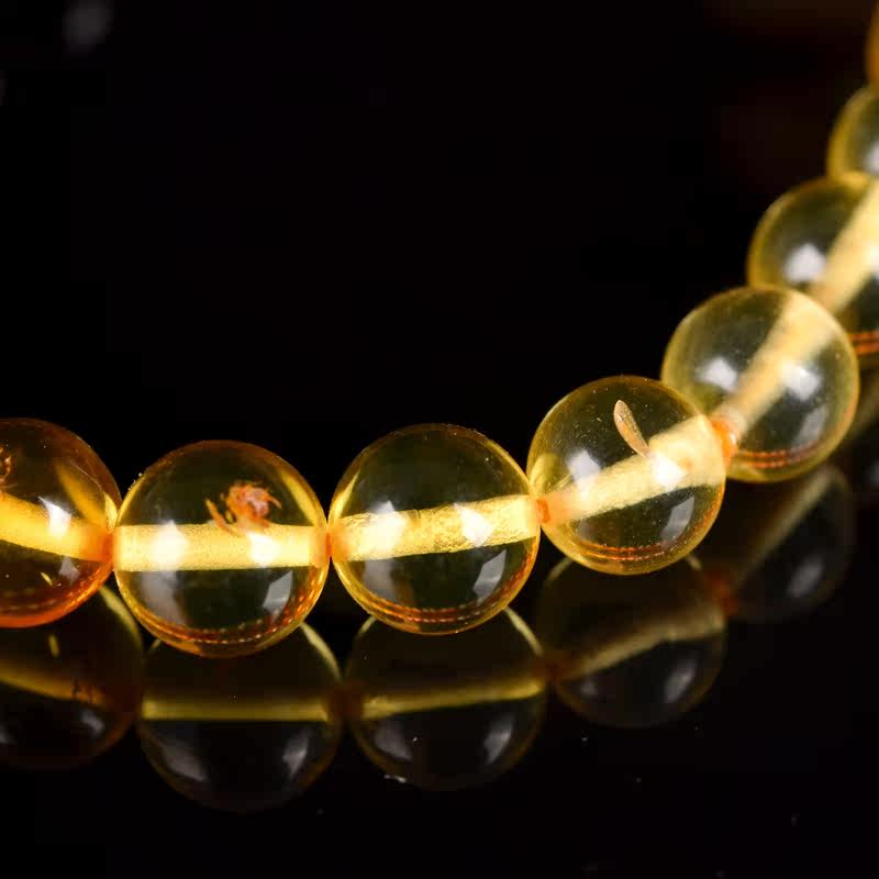 7.37mm 天然彩虹琥珀手链