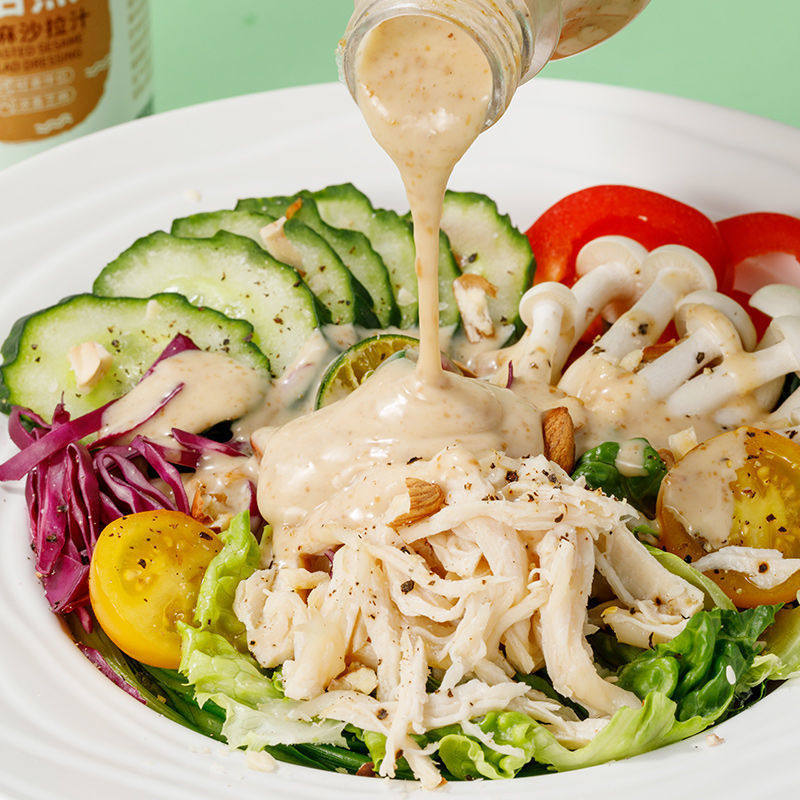 特惠油醋汁0脂肪沙拉酱健身芝麻酱料水果蔬菜日式代餐低脂碧翠园