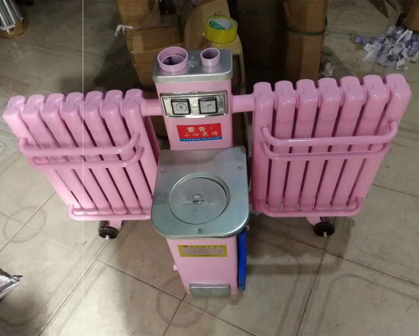 家用蜂窝煤取暖炉带暖气片办公室家用水循环取暖炉飞机炉燃煤节能