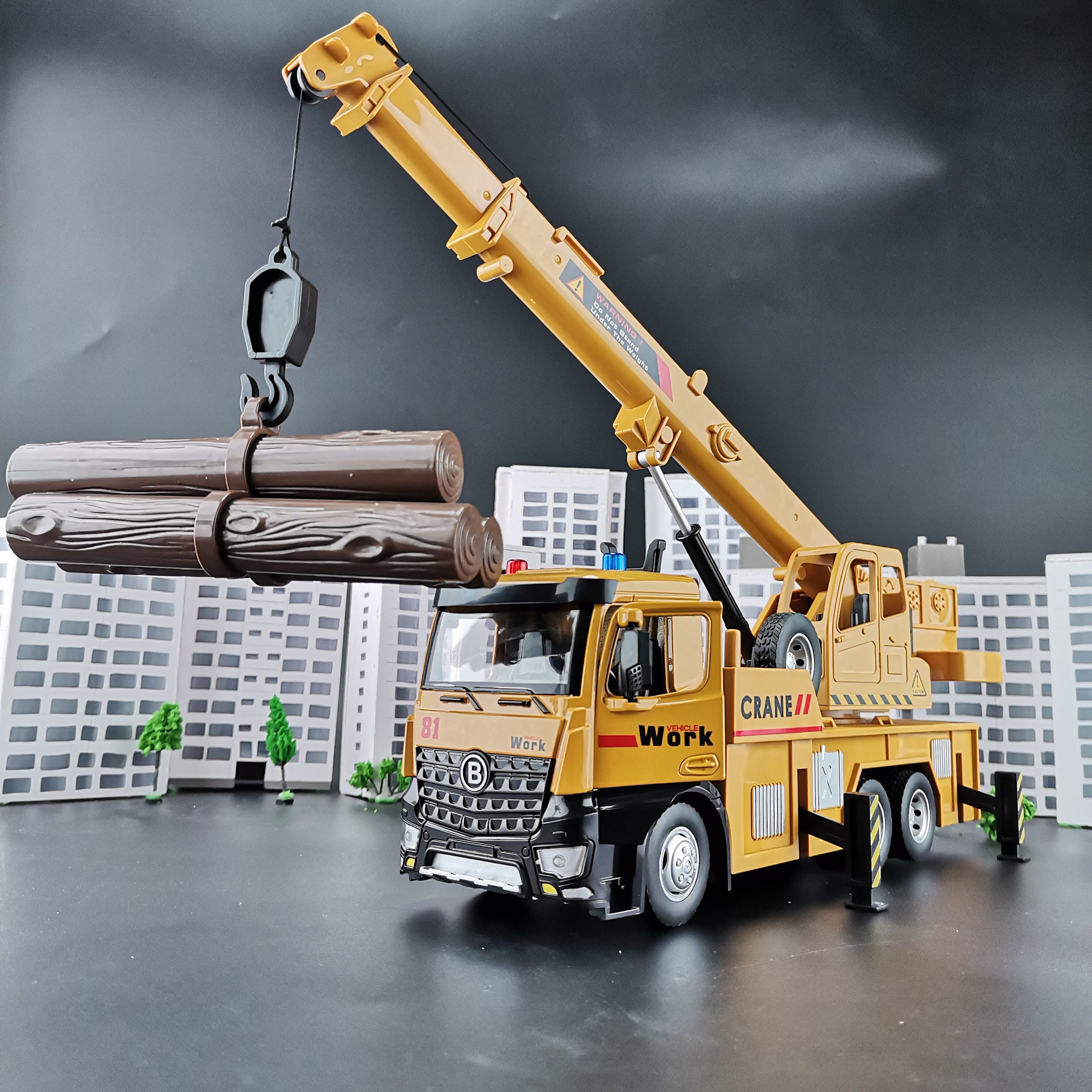 大号工程吊车模型仿真合金可升降起重吊机玩具汽车儿童男生日礼物