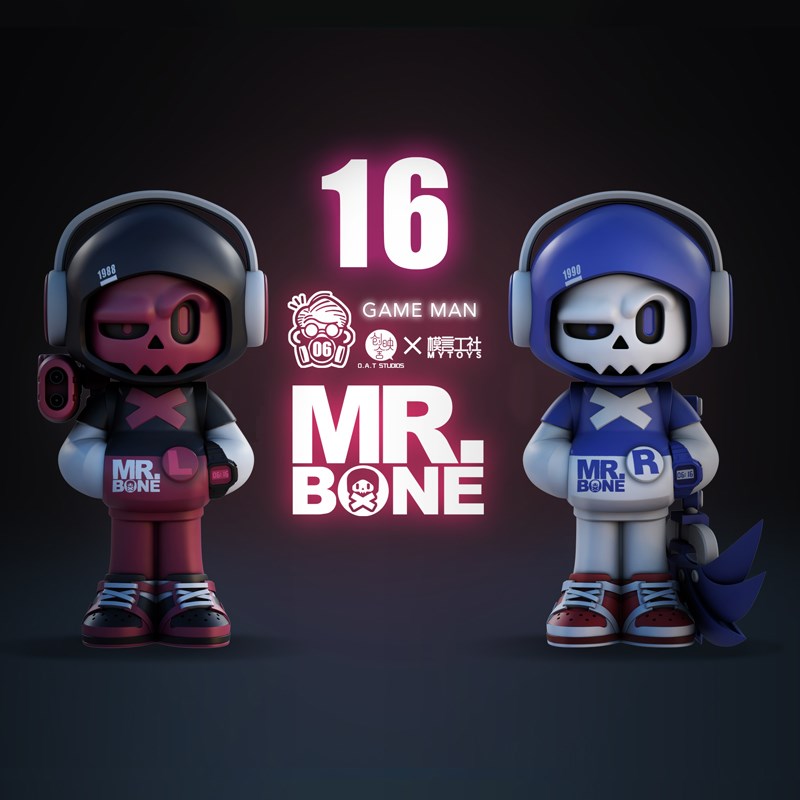 mr bone骨头先生第三弹盲盒 骷髅头潮玩手办公仔玩偶摆件周边礼.