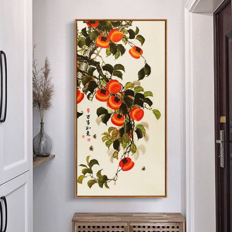 玄关挂件挂在客厅墙上的装饰品高档大厅墙面装饰画挂画2022年新款