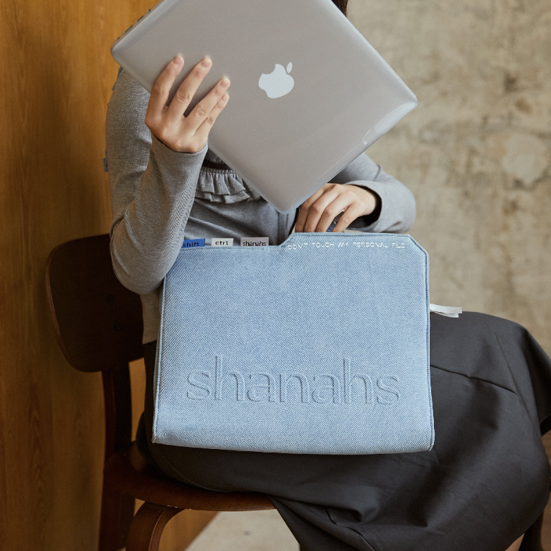 shanahs斜挎包休闲上课通勤电脑包防撞单肩手提小众笔记本包