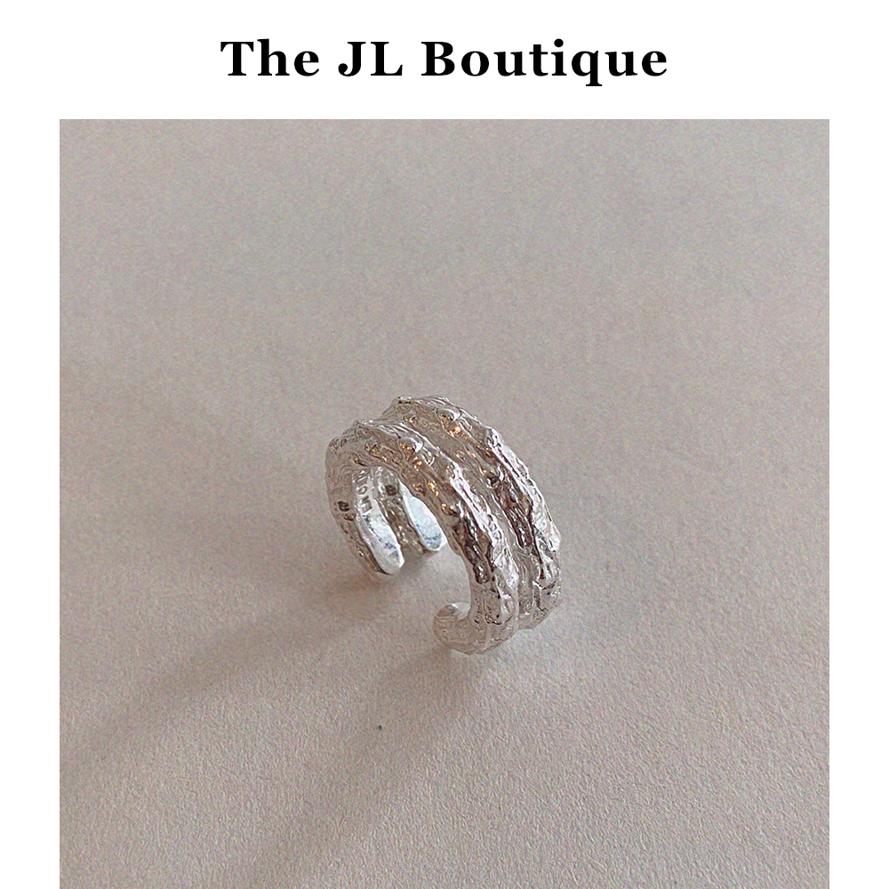 现货｜EN CE MOMENT 小众纹理感纯银双层耳骨夹 The JL Boutique