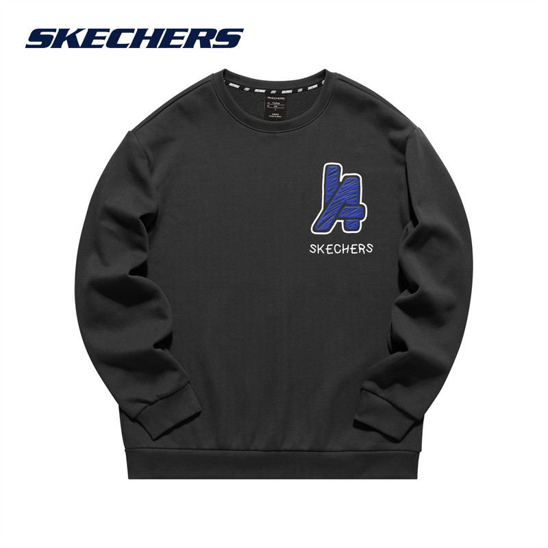 Skechers斯凯奇秋季男女新款休闲时尚运动服冬款透气圆领情侣卫衣在类目 运动服/休闲服装, 运动卫衣/套头衫中 - 来自Buy2taobao.com提供专业的淘宝代购服务