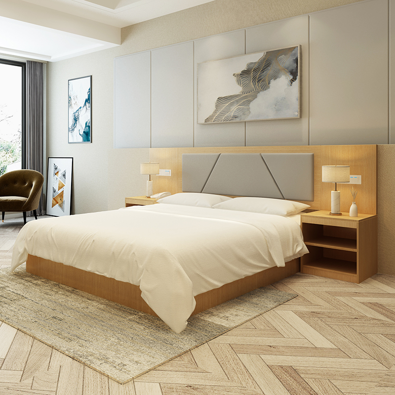 酒店床定制宾馆家具床标间全套客房出租屋公寓式酒店家具床宾馆床