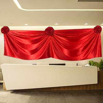 波浪立体招牌揭牌仪式揭u幕红布绸缎开业剪彩套装大红花球红