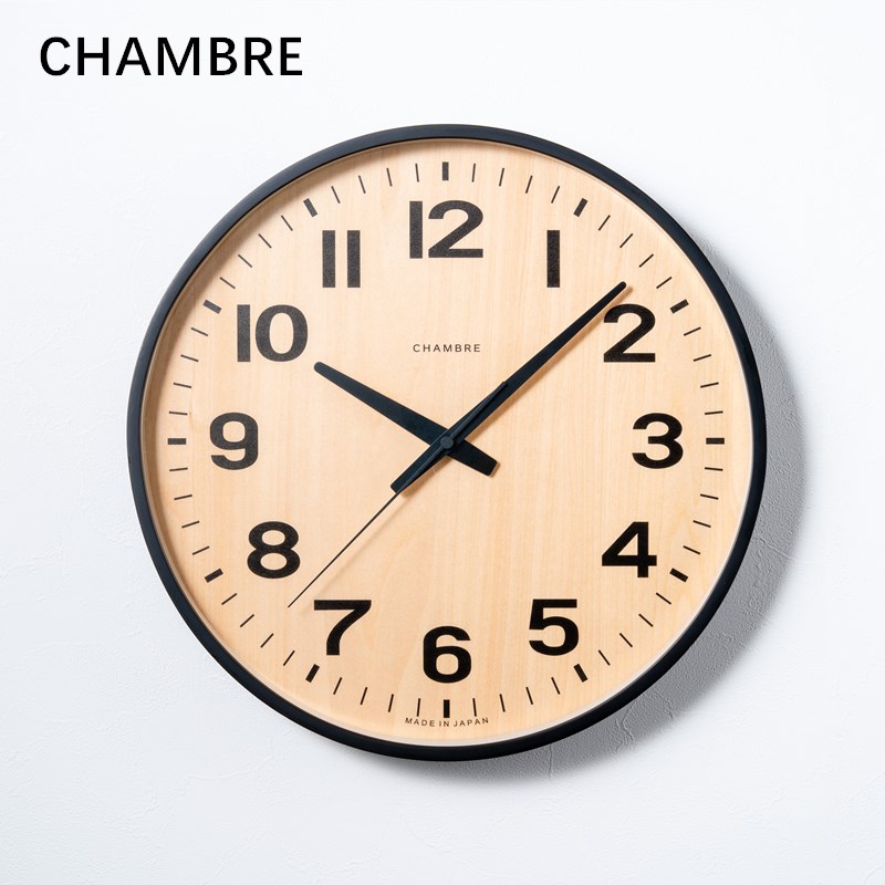 chambre日本原装进口日式现代简约木制挂钟卧室客厅静音扫秒时钟