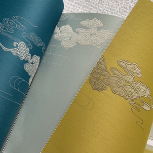 现代简约无缝真丝丝绸祥云墙布素色全屋壁布北欧风客厅卧室背景墙