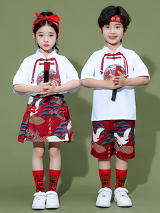 六一儿童演出服男女童新中式套装夏季国风宝宝汉服小学生古风唐装